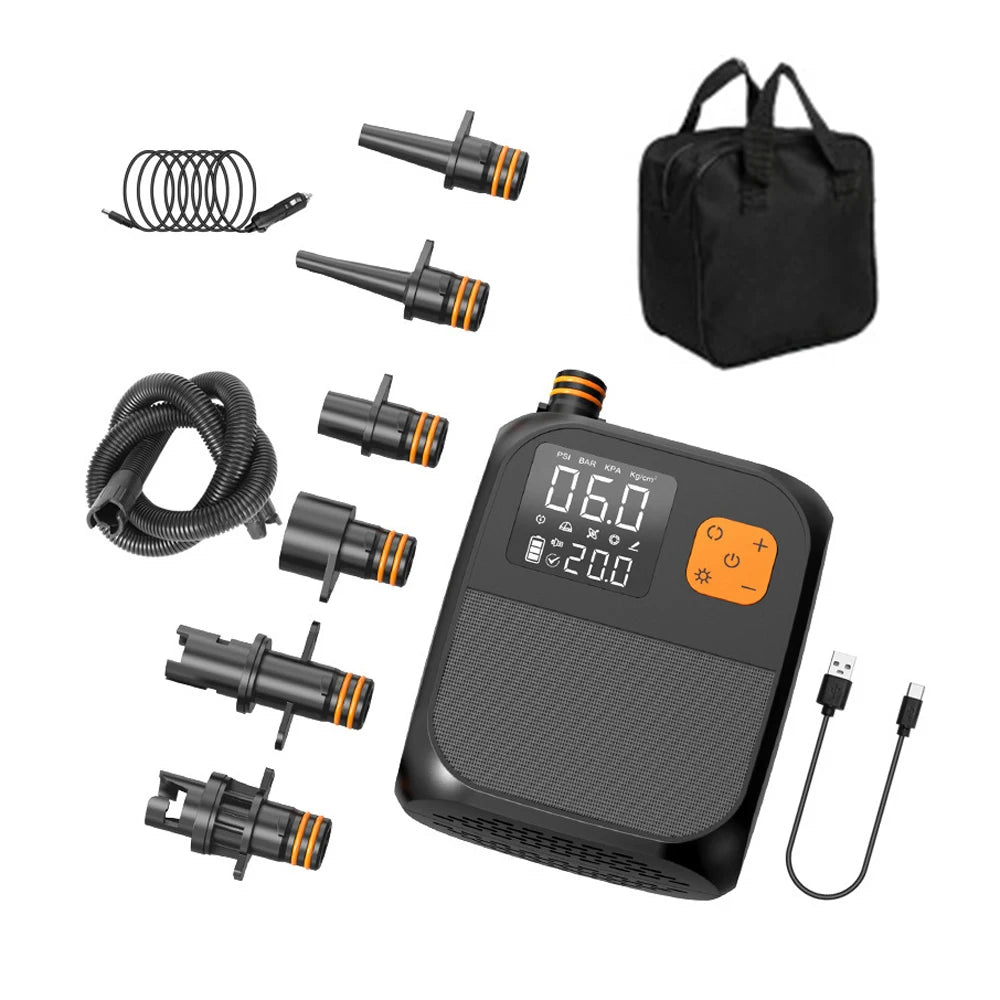 Portable Electric Pump for Kitesurf & SUP - Fast, Compact, Rechargeable