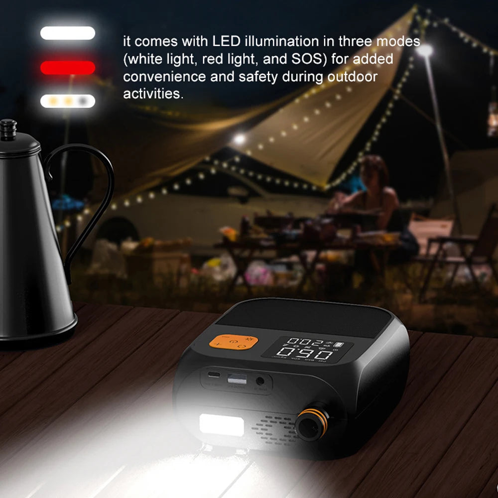 Portable Electric Pump for Kitesurf & SUP - Fast, Compact, Rechargeable